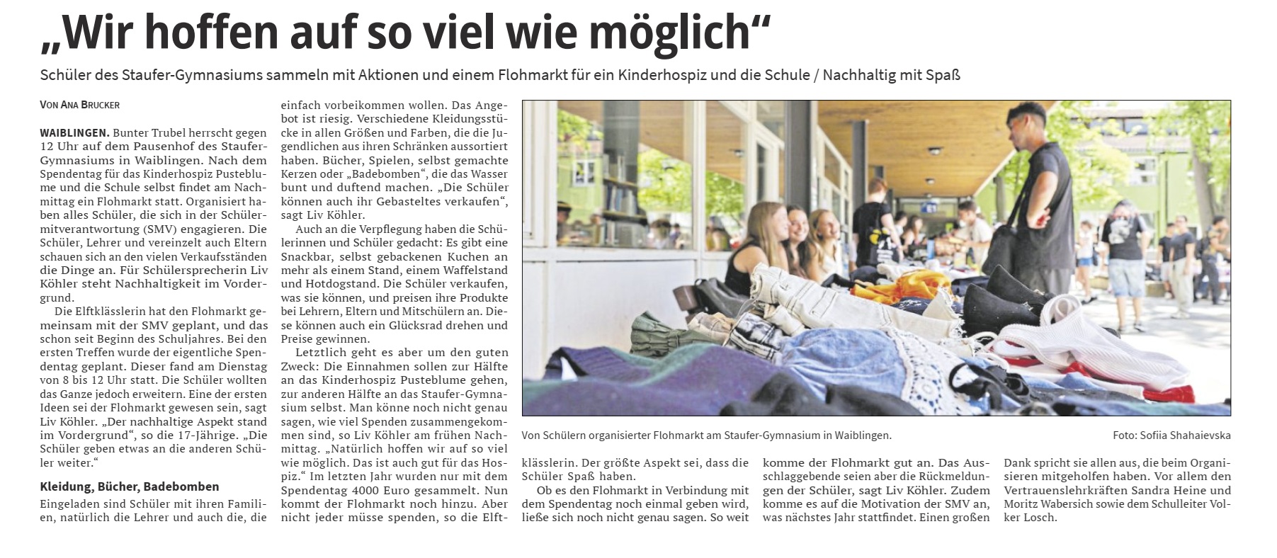 Artikel Spendentag